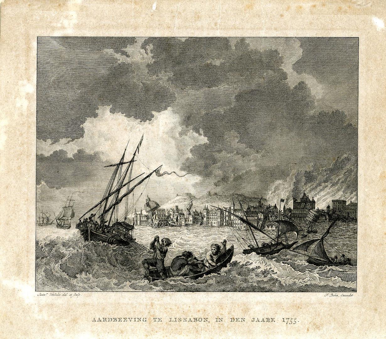 Aardbeeving te Lissabon in den Jaare 1755 [Terramoto de Lisboa no ano de 1755]<br>VINKELES, Reinier (1741-1816)