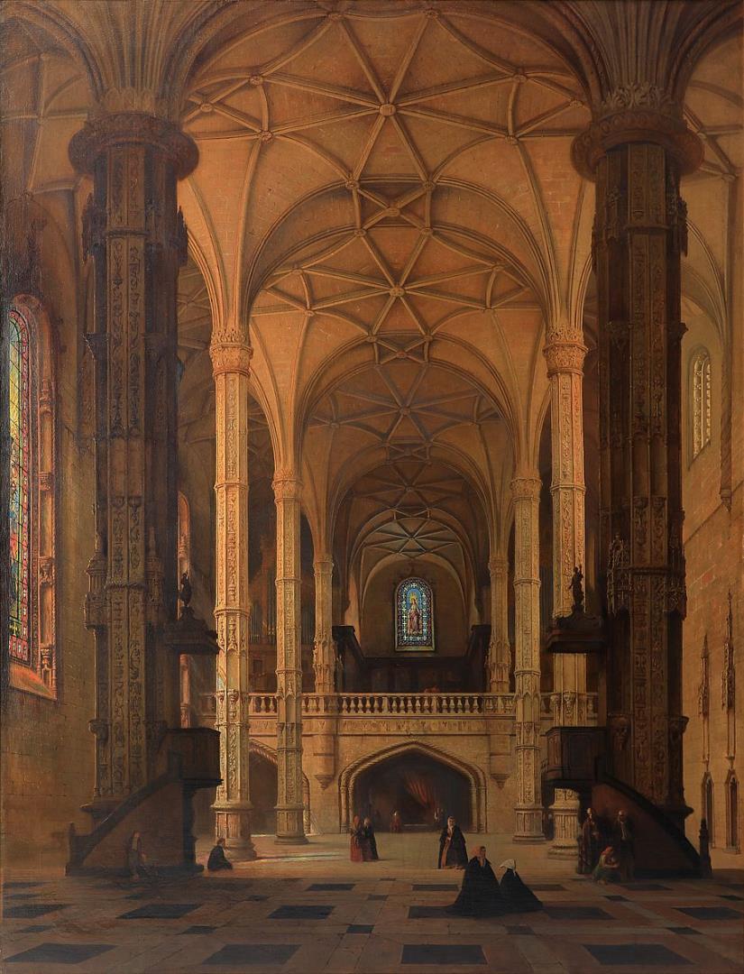 Interior dos Jerónimos<br>BERGUE, Tony de (1820-1890)