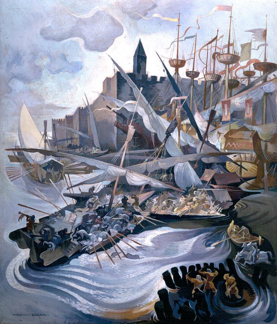 A batalha das Galés no Cerco de Lisboa em 1384<br>BARATA, Jaime Martins (1899-1970)
