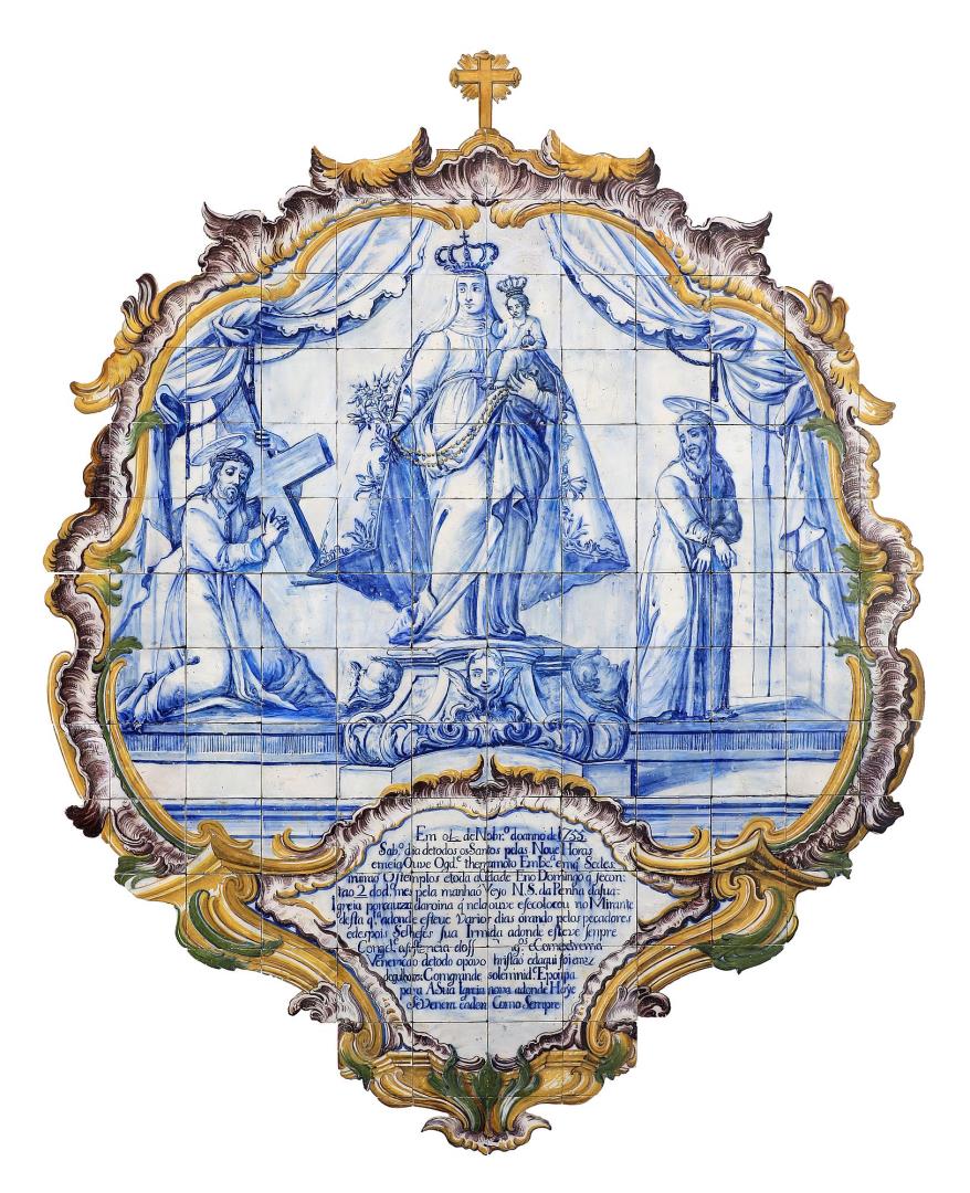 Registo de azulejo com a Nossa Senhora da Penha de França<br>Desconhecido